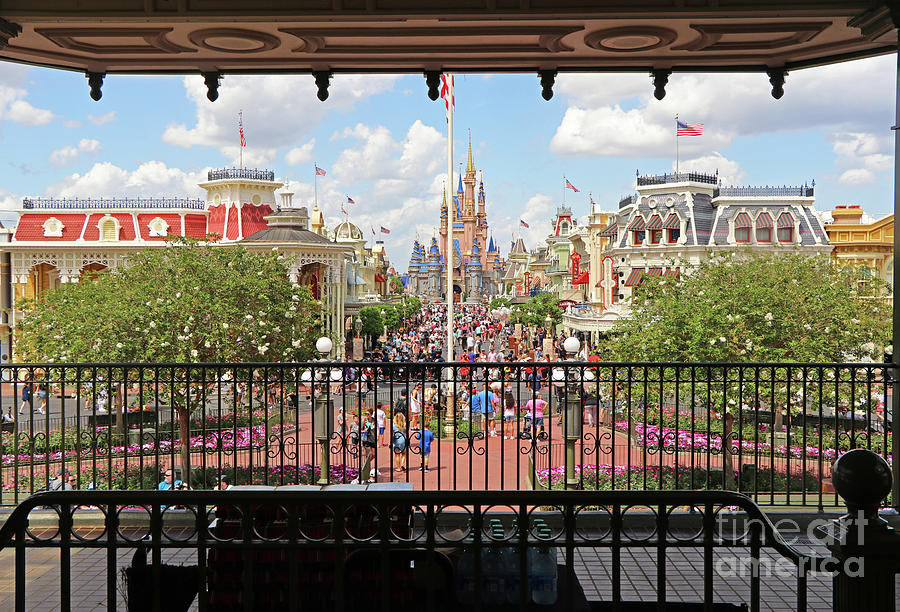 Main Street at Magic Kingdom from Train Station 2407 Photograph by Jack Schultz