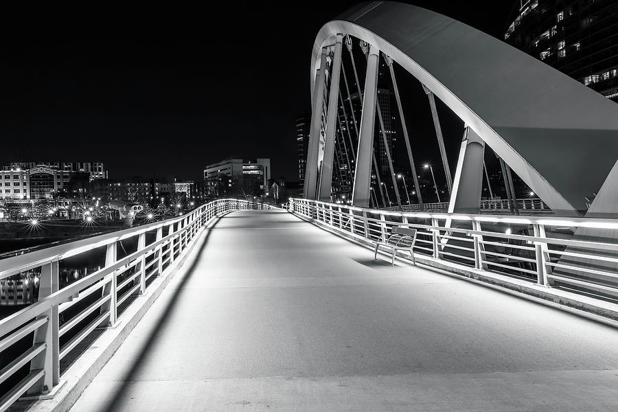 Main Street Bridge At Night Photograph by Dan Sproul