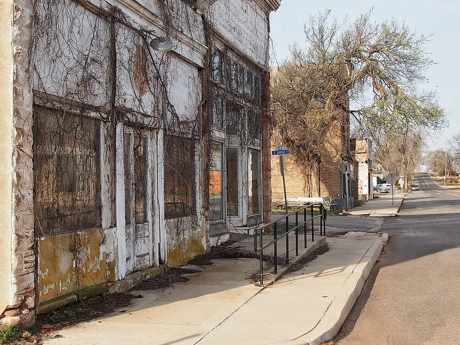 Landscape Photograph - Main Street Coyle Oklahoma  by Buck Buchanan