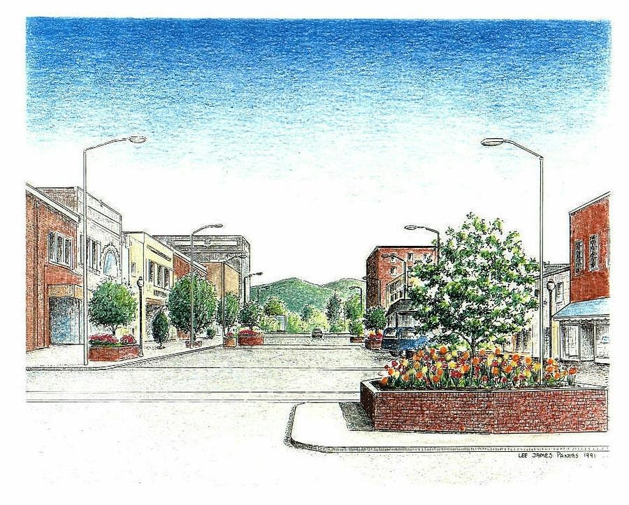 Main Street Hendersonville Drawing by Lee Pantas - Pixels