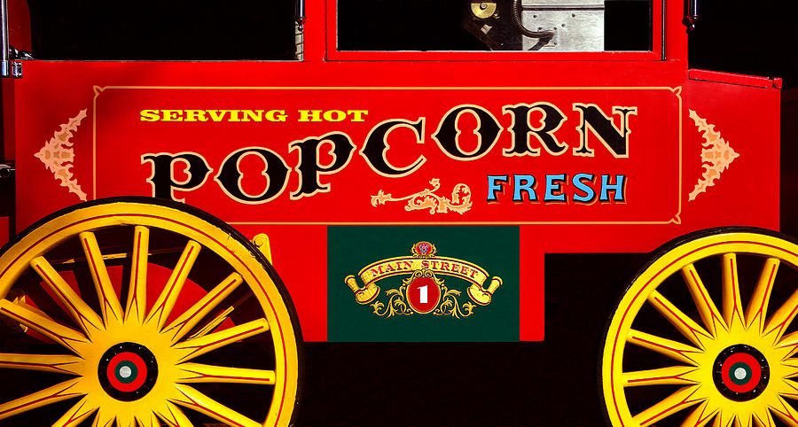 Main Street Usa Popcorn Cart Number 1 Photograph