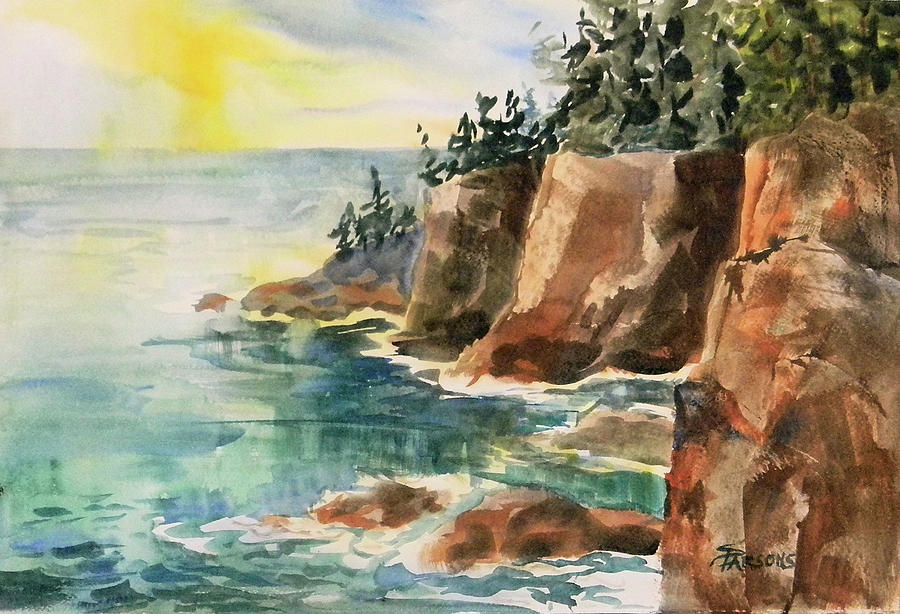 Maine Coast Painting by Sheila Parsons