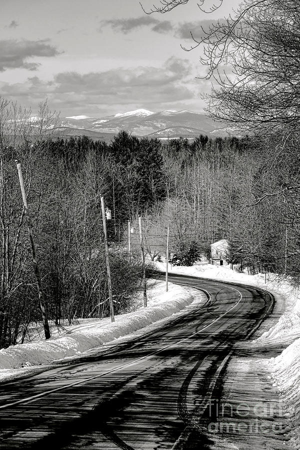 Maine Country Road in Winter Photograph by Olivier Le Queinec