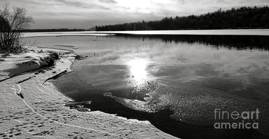 Maine Echo Lake in Winter Photograph by Olivier Le Queinec