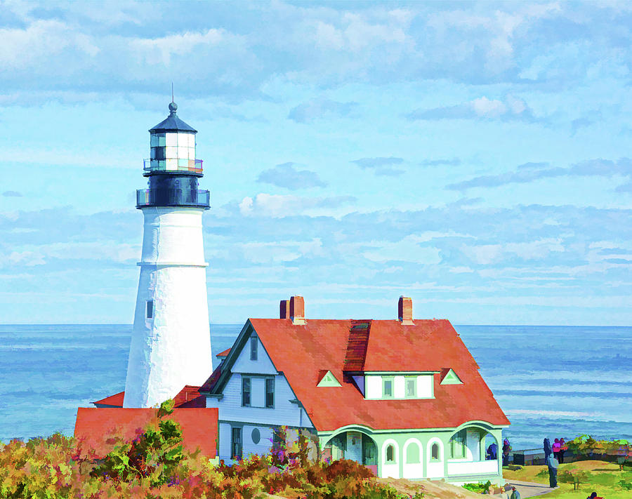 Maine Lighthouse Photograph by Glenn Grossman