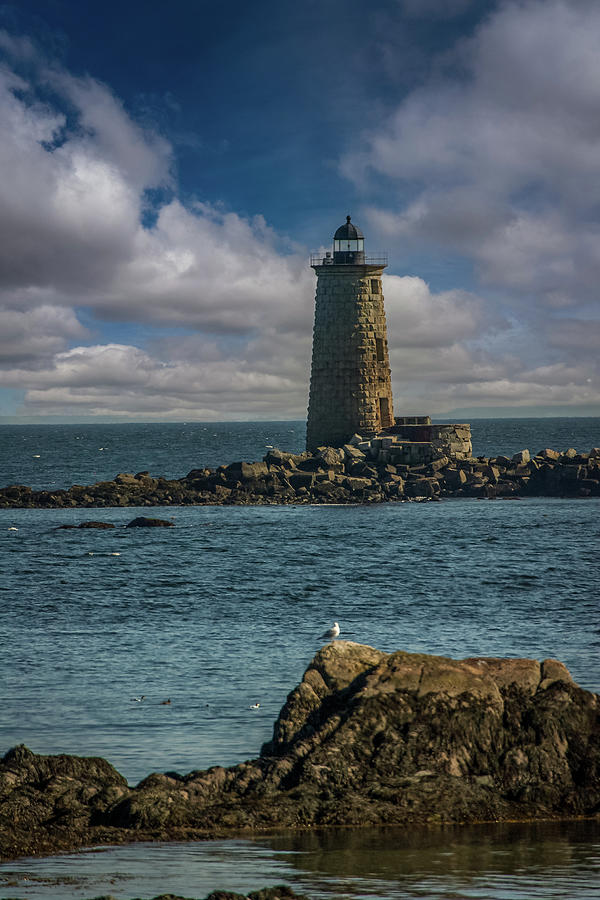 Maine Lighthouse - Whaleback Light  Photograph by Jeff Folger