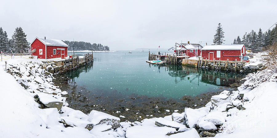 Maine Lobster Shacks in Winter Photograph by Benjamin Williamson