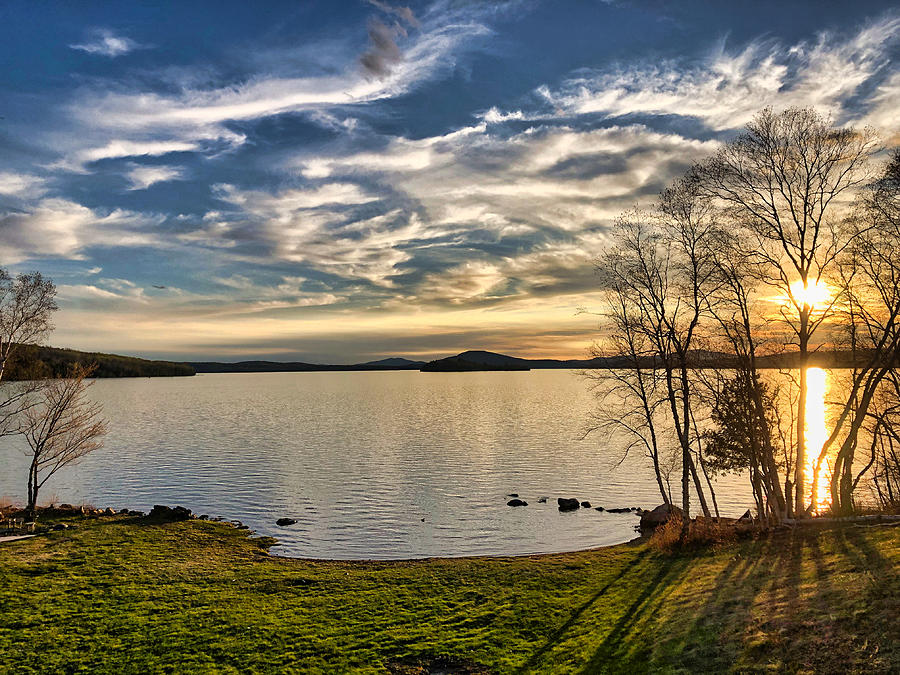 Rangeley Maine Sunset and Clouds Photograph by Russel Considine