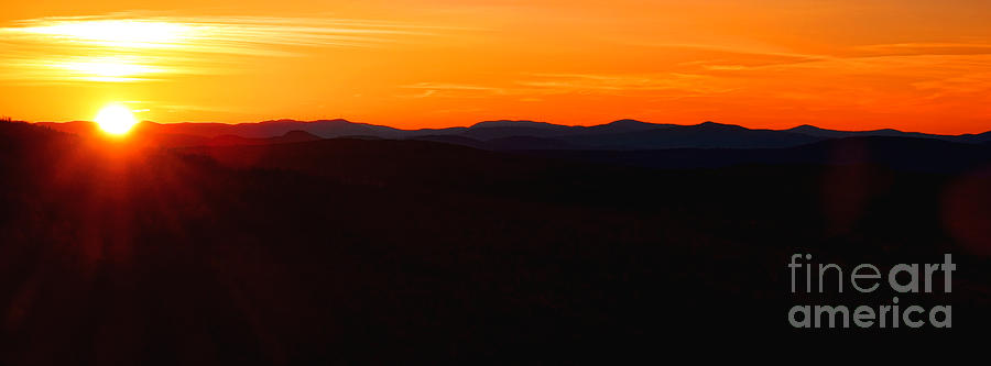 Maine Mountains Sunset Photograph by Olivier Le Queinec