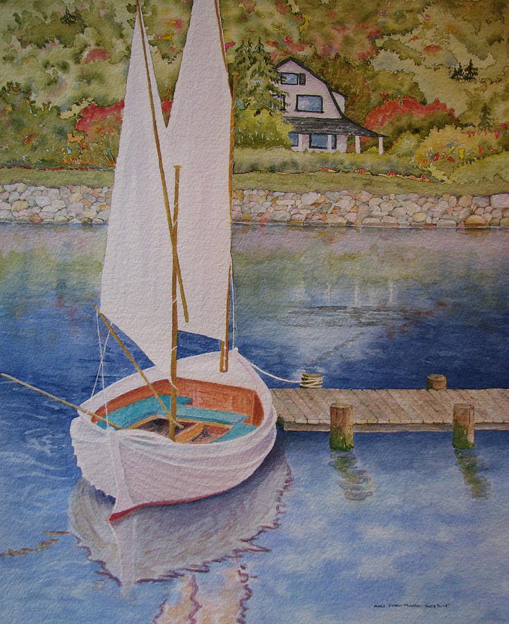 MaineSail One Painting by Mary Ellen Mueller Legault