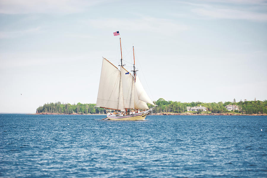 Maine Photograph - Maine Schooner by Jonathan Sabin Maine Photograph - Maine Schooner by Jonathan Sabin