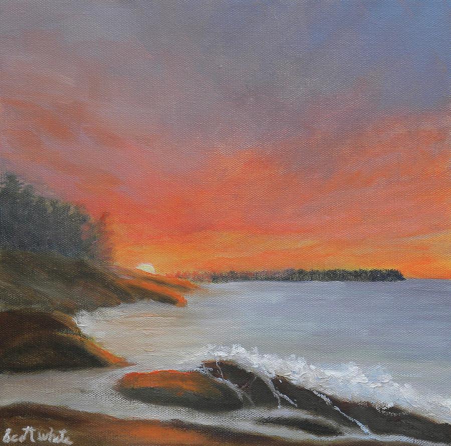 Maine Sunrise Painting by Scott W White
