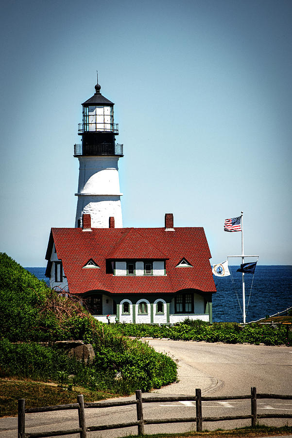 Maine-The famous Portland Head Lighthouse Photograph by Judy Wolinsky