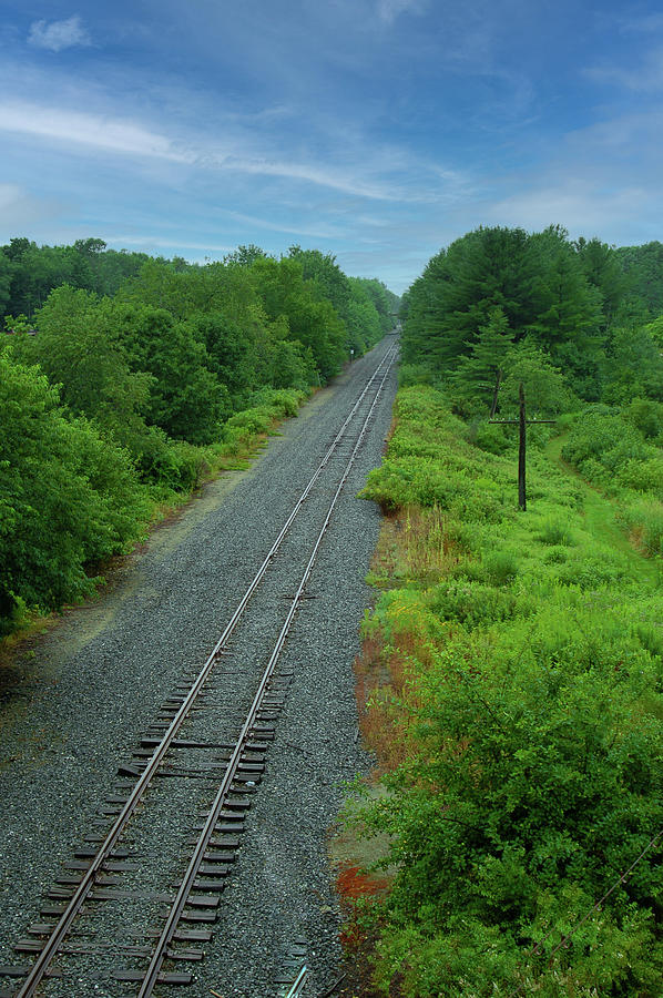 Maine Train Tracks Photograph