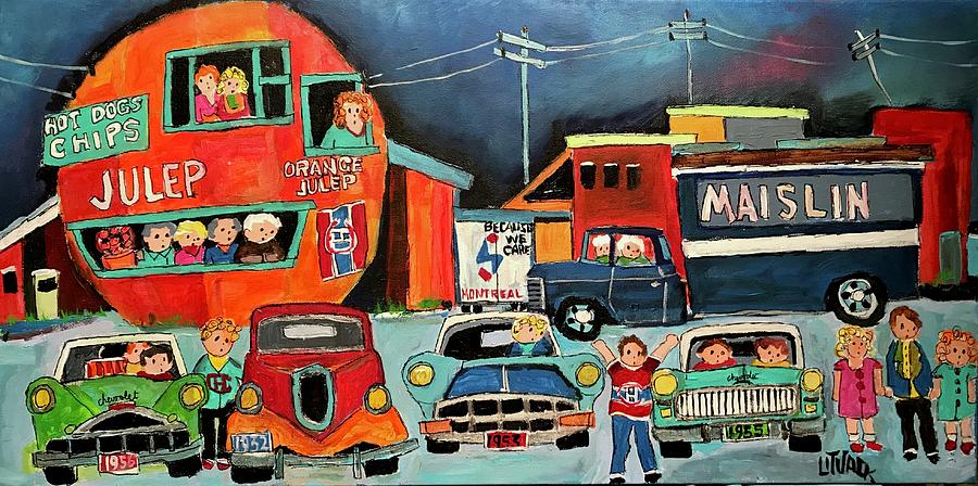 Maislin King of the Road at the Orange Julep Painting by Michael Litvack