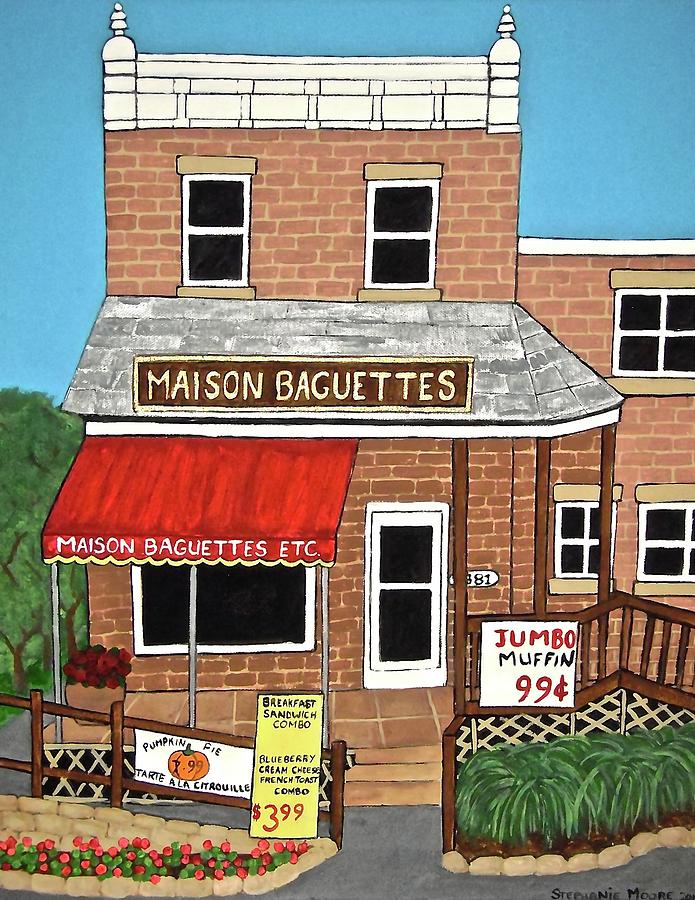 Maison Baguettes Painting by Stephanie Moore