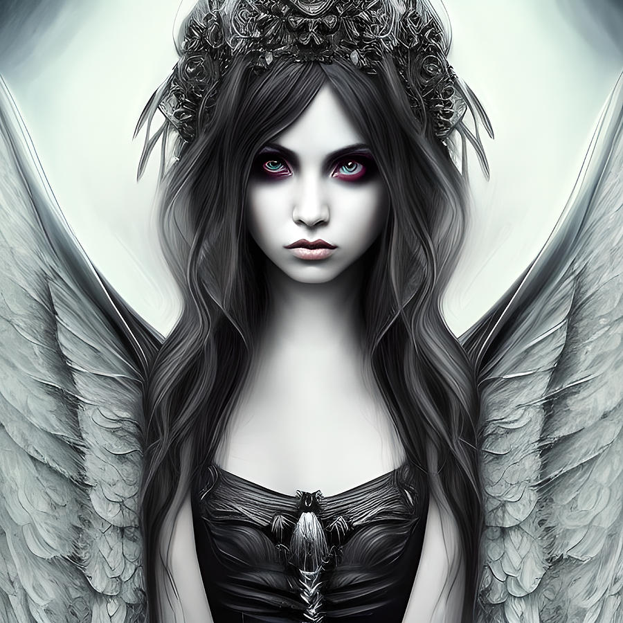 Maja the Angel Ethereal Wings Portrait of Feathers and Delight Digital ...