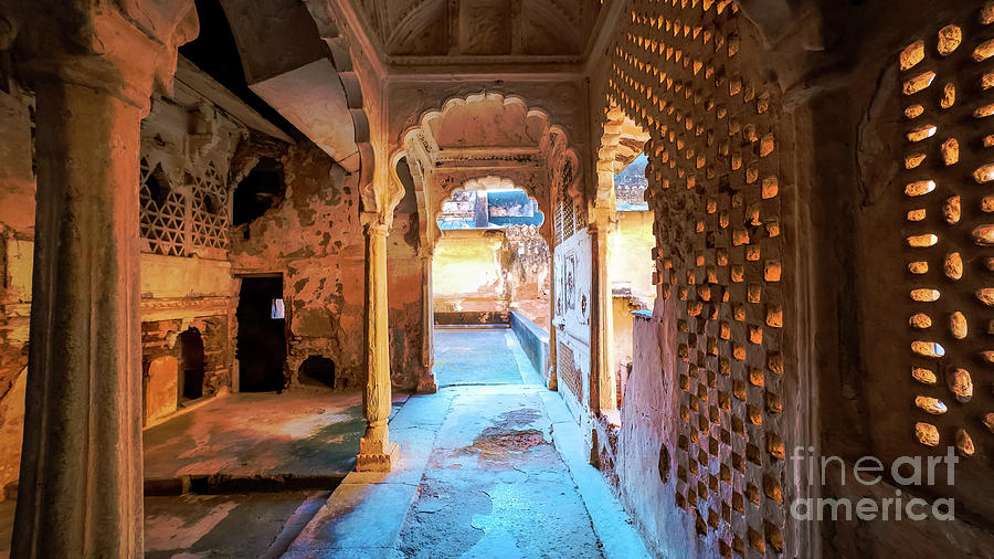 Majestic arch entrance of Garh palace, the palace was built in Raja Rao