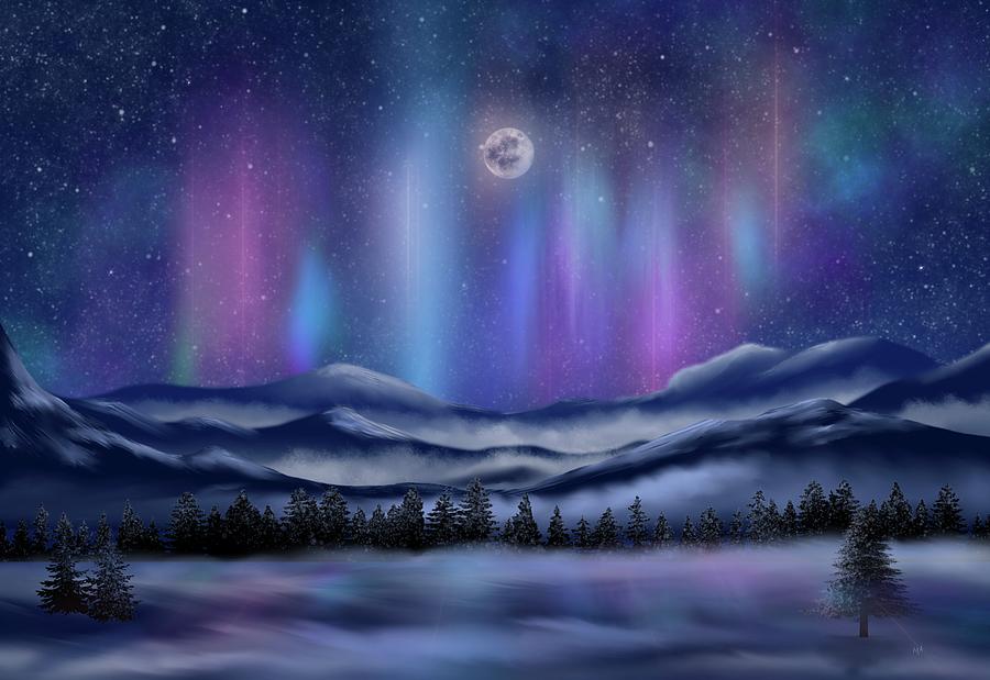 Majestic Aurora Painting by Mark Taylor