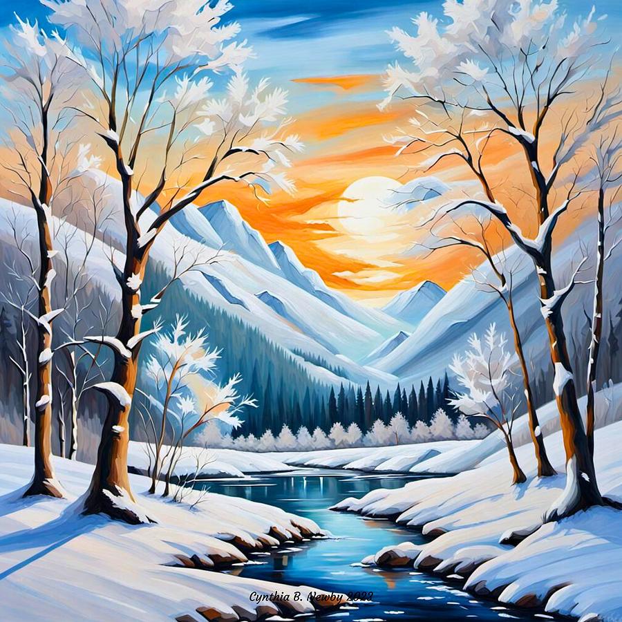 Majestic Beauty of Winter 12192023a Digital Art by Cindys Creative Corner