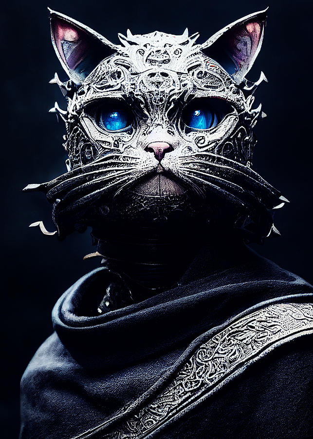Majestic cat knight Digital Art by Art Nesia - Fine Art America