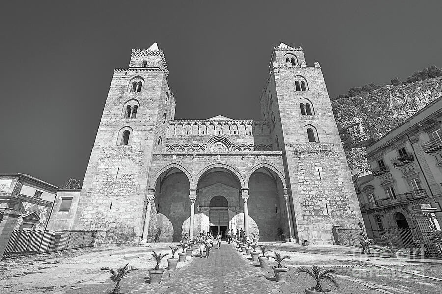 Majestic Cathedral with Twin Towers Photograph - Majestic Cathedral of Cefalu - Sicily by Stefano Senise