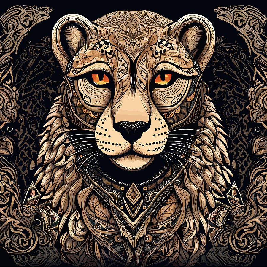 Majestic Cheetah Digital Art by Dujuan Robertson