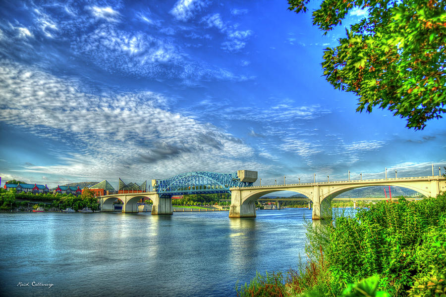 Sun Soaked Chief John Ross Bridge Chattanooga Tennessee Bridge Art Photograph by Reid Callaway