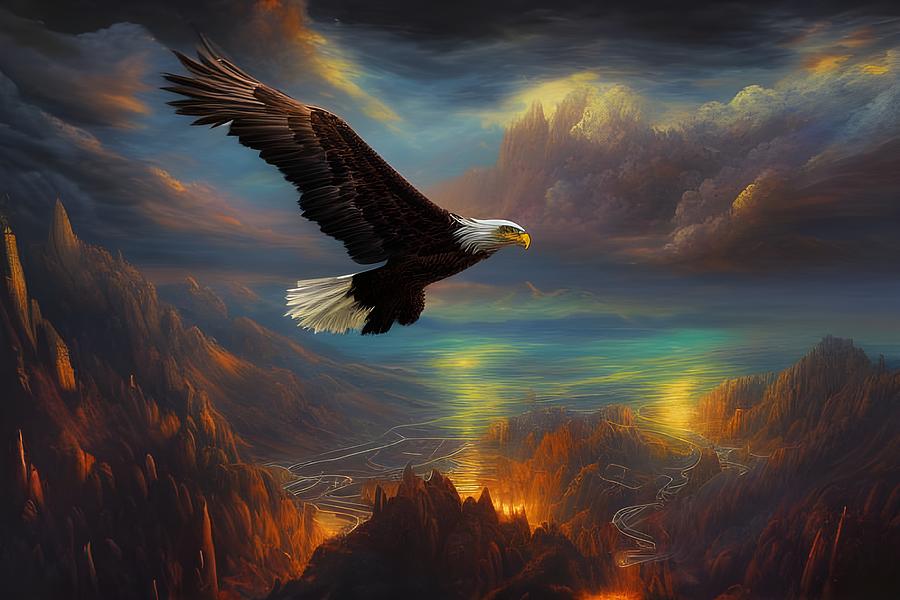Majestic Eagle Digital Art by Beverly Read
