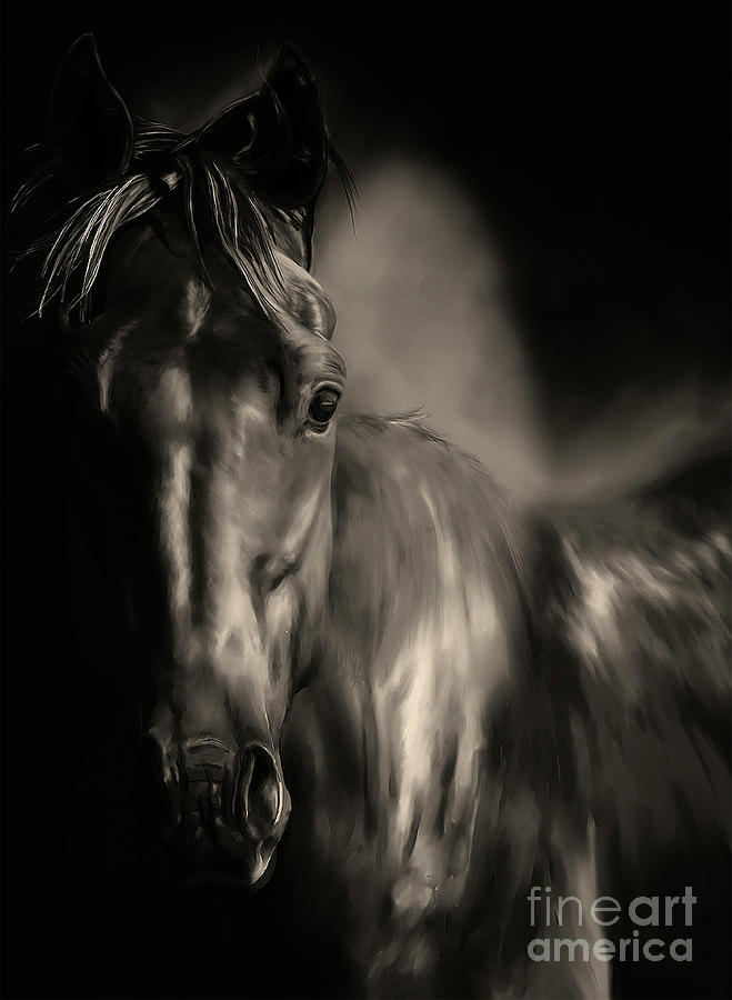 Majestic Equine Horse Painting by Doc Braham