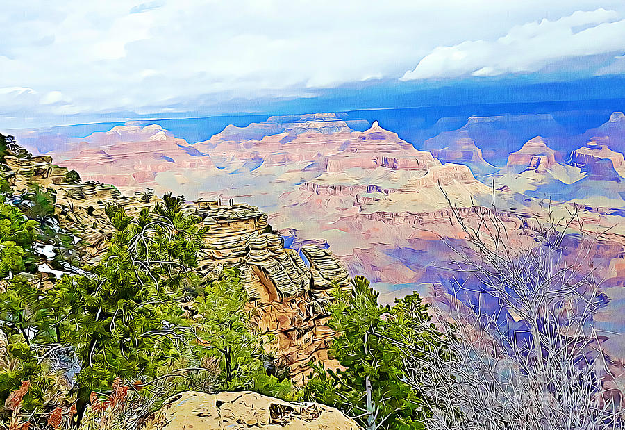 Grand Canyon Mixed Media - Majestic Grand Canyon by Tracy Ruckman Grand Canyon Mixed Media - Majestic Grand Canyon by Tracy Ruckman