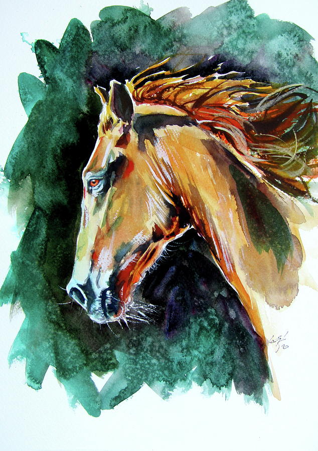 Majestic horse Painting by Kovacs Anna Brigitta