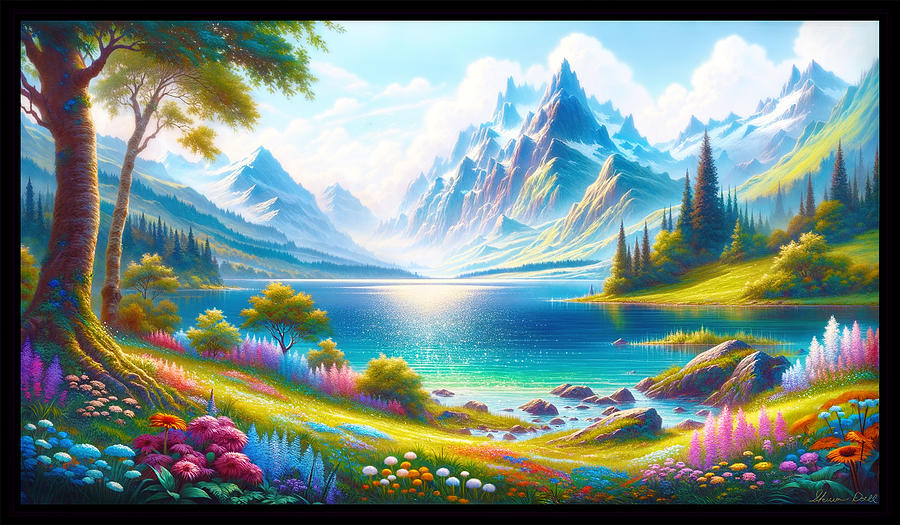 Majestic Lake Digital Art by Shawn Dall