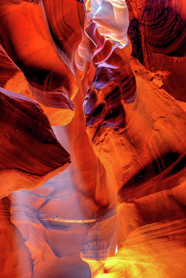 Antelope Canyon Photograph - Majestic Light Within Antelope Canyon by Gregory Ballos