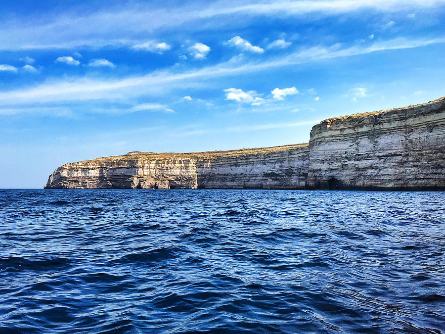Majestic limestone cliffs at Gozo Photograph by Patricia Hamilton