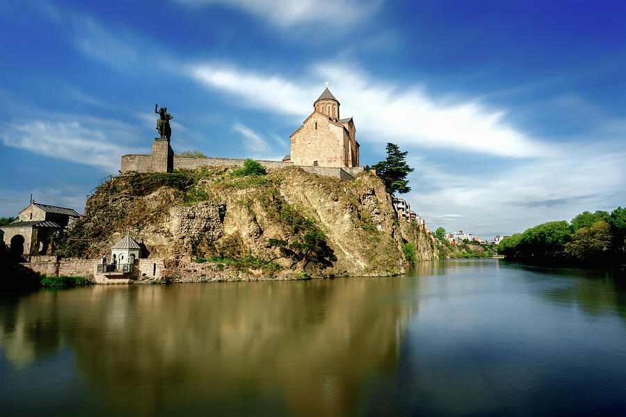 Majestic Metechi Church Overlooking the Mtkvari River, Tbilisi Photograph by John Wright Majestic Metechi Church Overlooking the Mtkvari River, Tbilisi Photograph by John Wright