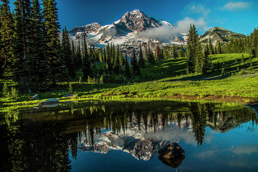 Majestic Mountain Reflection Photograph by Doug Scrima