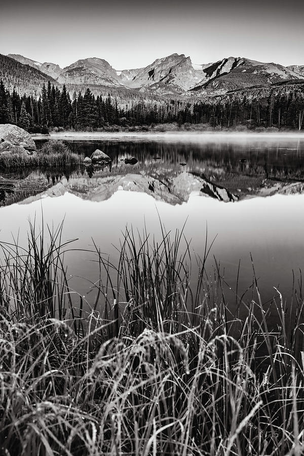 Majestic Mountains - RMNP Black and White Photograph by Gregory Ballos