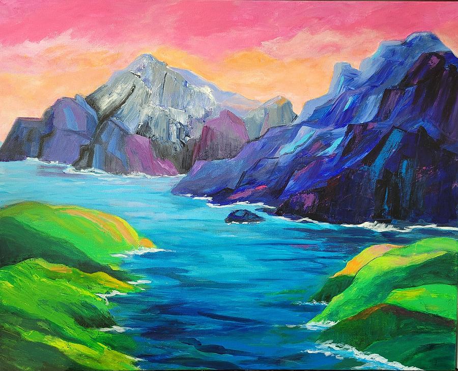 Majestic Mountains Painting by Rosie Sherman