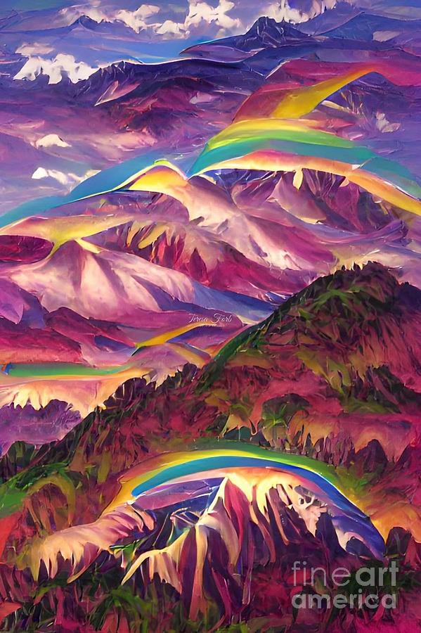 Majestic Mountains  Digital Art by Vixenfly Forbes