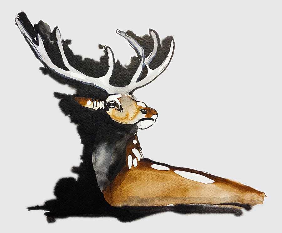 Majestic Stag Painting by Creative Spirit