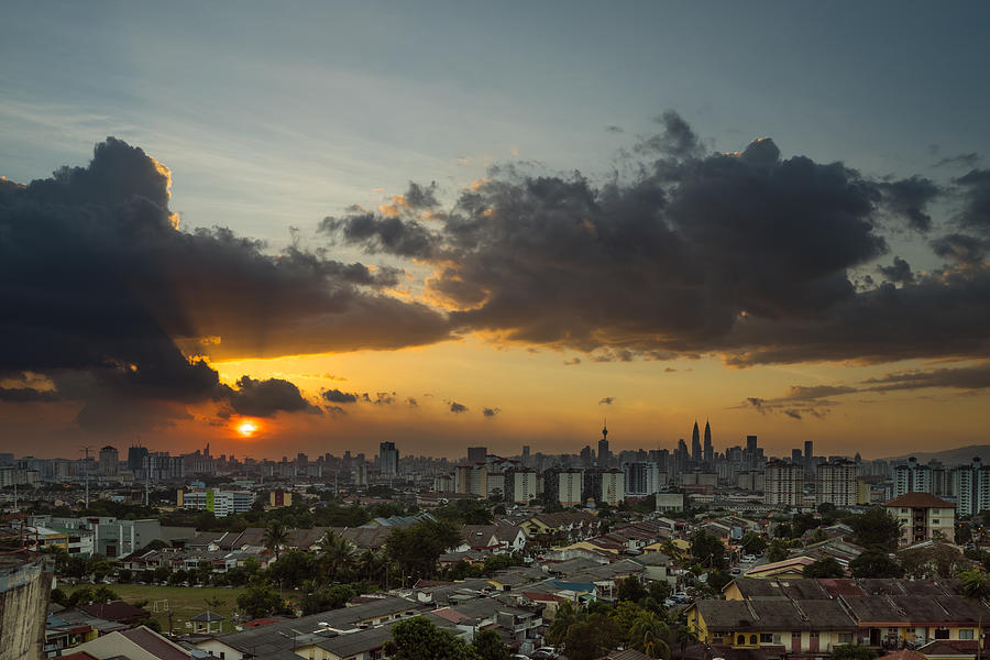 Majestic sunset in Kuala Lumpur Photograph by Shaifulzamri