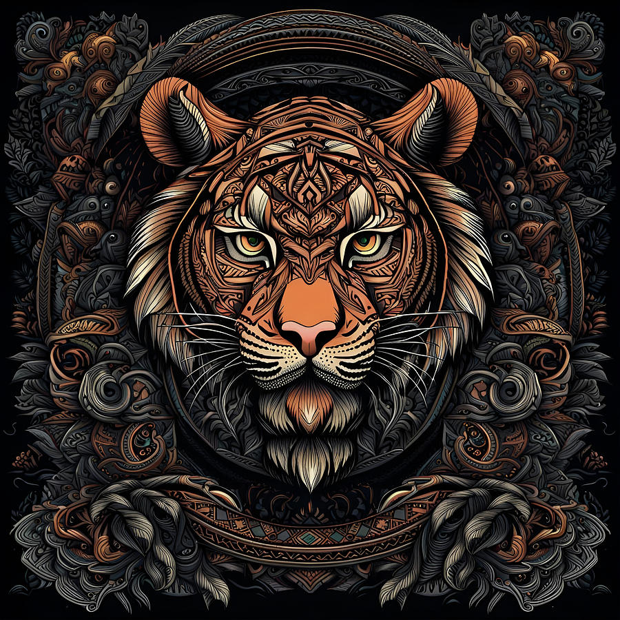 Majestic Tiger Digital Art by Dujuan Robertson