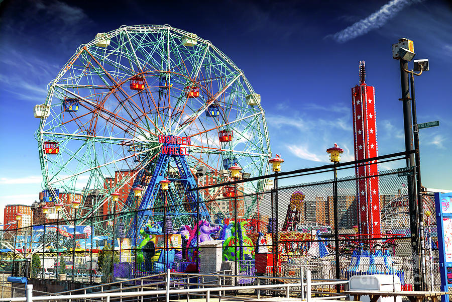 Majestic Wonder Wheel Coney Island Photograph by John Rizzuto