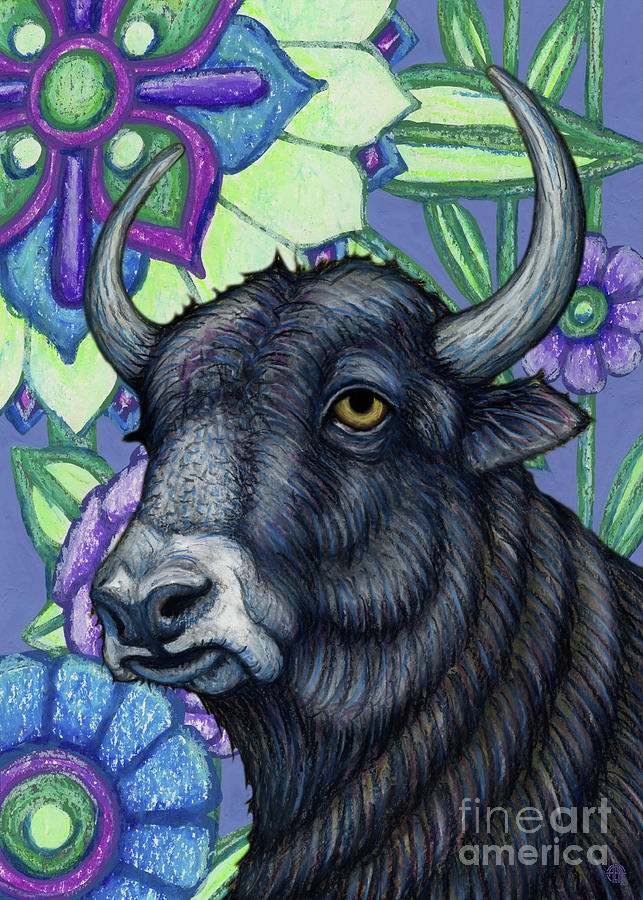 Majestic Yak King Painting by Amy E Fraser