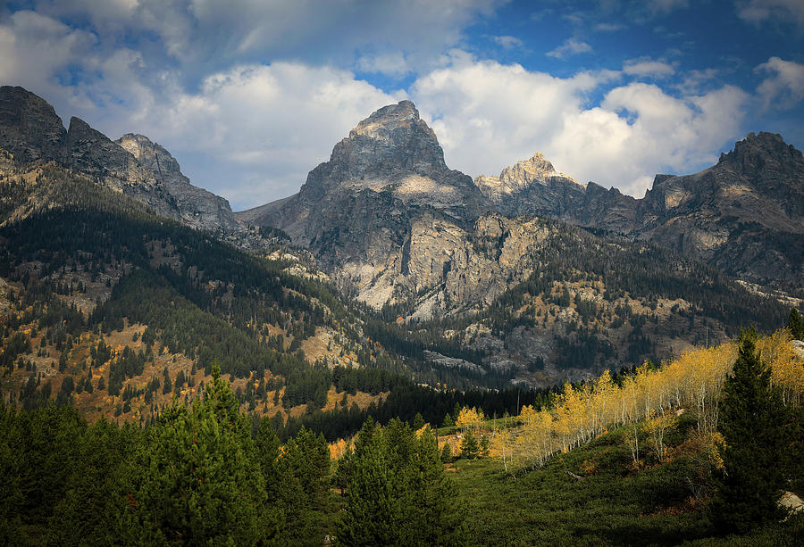 Majestic Teton Mountains In Fall Photograph by Dan Sproul