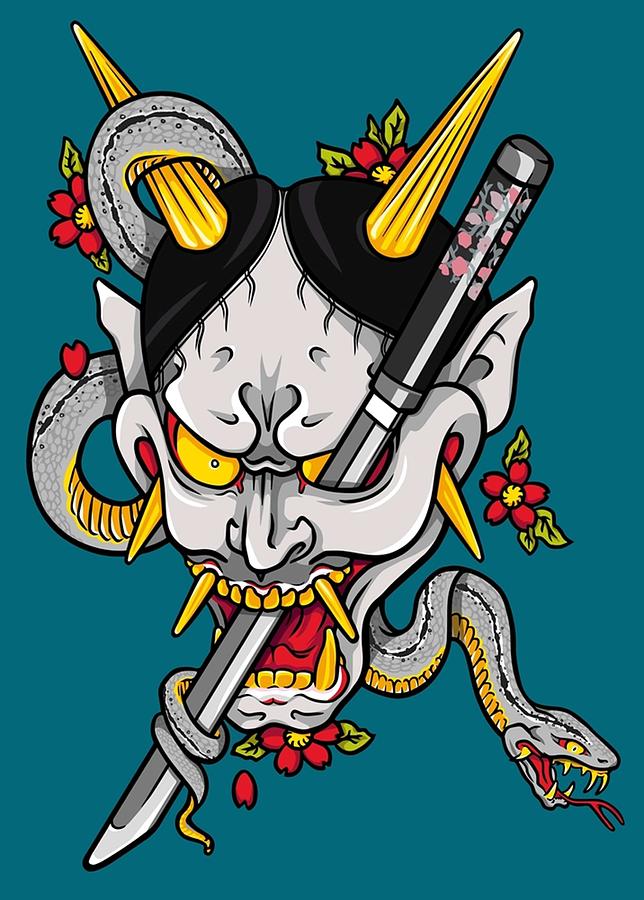 Majima Goro Hannya Digital Art by Manuel Santos