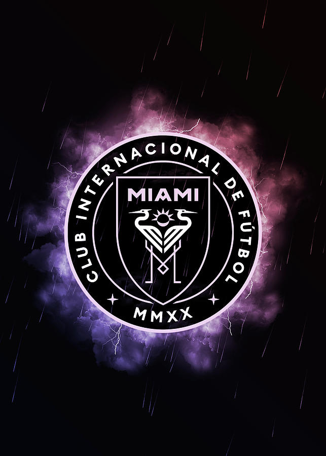 Major League Soccer Lighting Red Inter Miami CF Drawing by Leith Huber ...