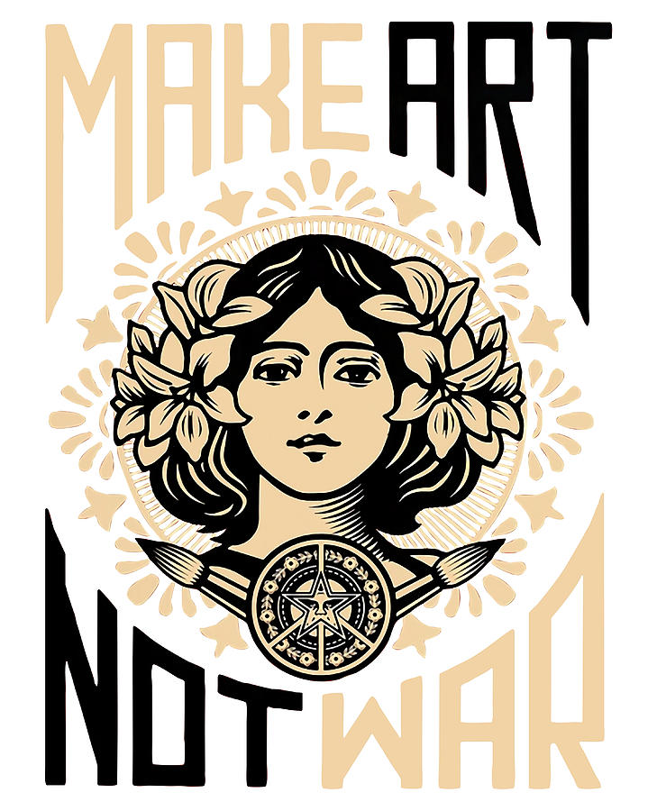 Make Art Not War Poster boy travel Painting by Tracy Graham - Pixels