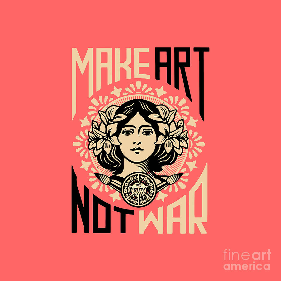 Make Art Not War Symbol Drawing by Gasti Usyi Novitasari | Fine Art America